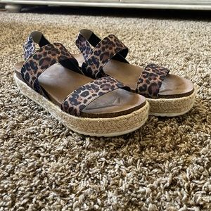Madden Girl Cheetah Print Platform Sandals